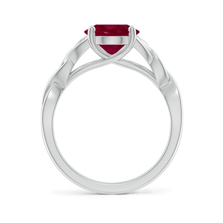 10x8mm A Oval Ruby Celtic Knot Engagement Ring in P950 Platinum side 199