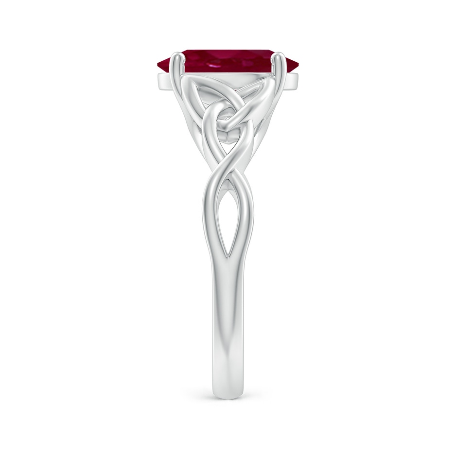 10x8mm A Oval Ruby Celtic Knot Engagement Ring in P950 Platinum side 299