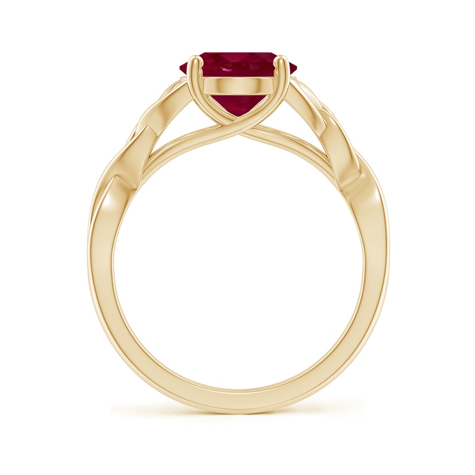 10x8mm A Oval Ruby Celtic Knot Engagement Ring in Yellow Gold side 199
