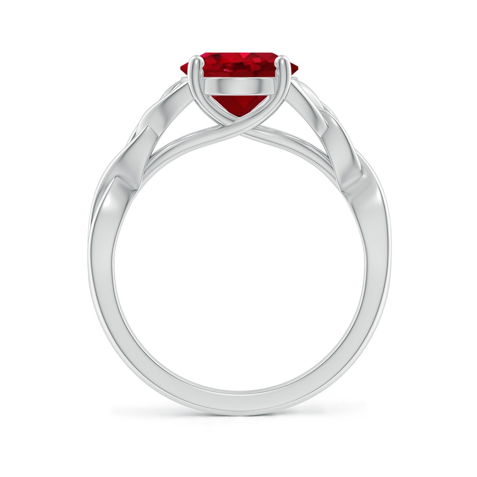 10x8mm AAA Oval Ruby Celtic Knot Engagement Ring in P950 Platinum side 199