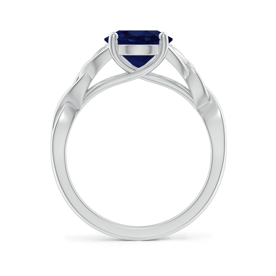 10x8mm A Oval Blue Sapphire Celtic Knot Engagement Ring in White Gold side 199