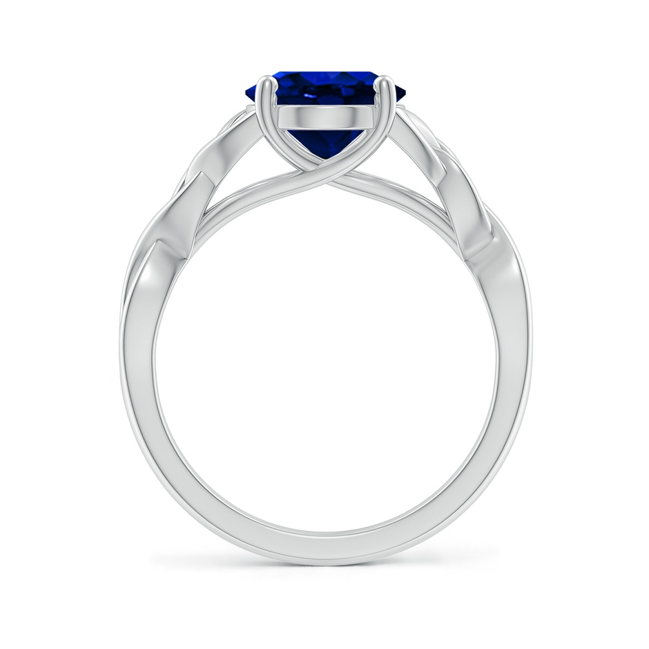 10x8mm Lab-Grown Oval Blue Sapphire Celtic Knot Engagement Ring in 9K White Gold side 199