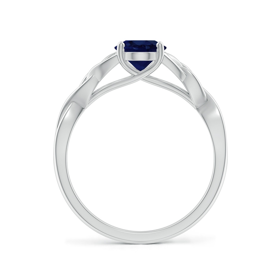 8x6mm A Oval Blue Sapphire Celtic Knot Engagement Ring in White Gold side 199