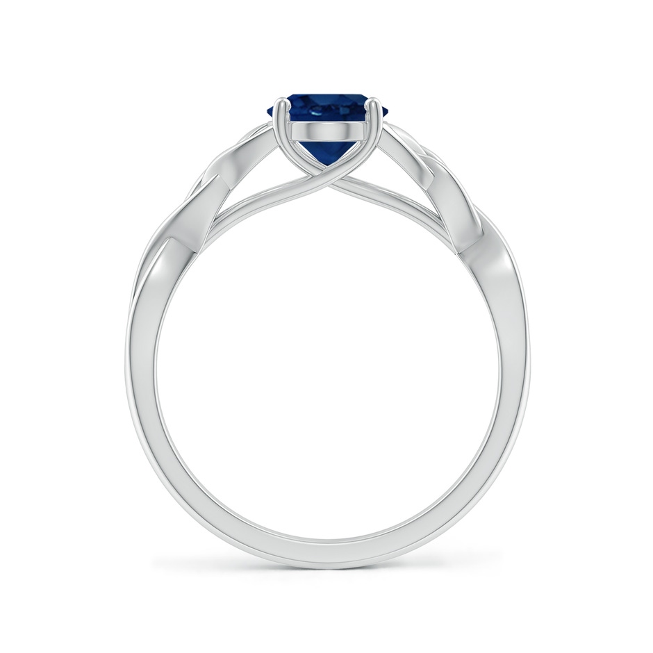8x6mm AA Oval Blue Sapphire Celtic Knot Engagement Ring in White Gold side 199