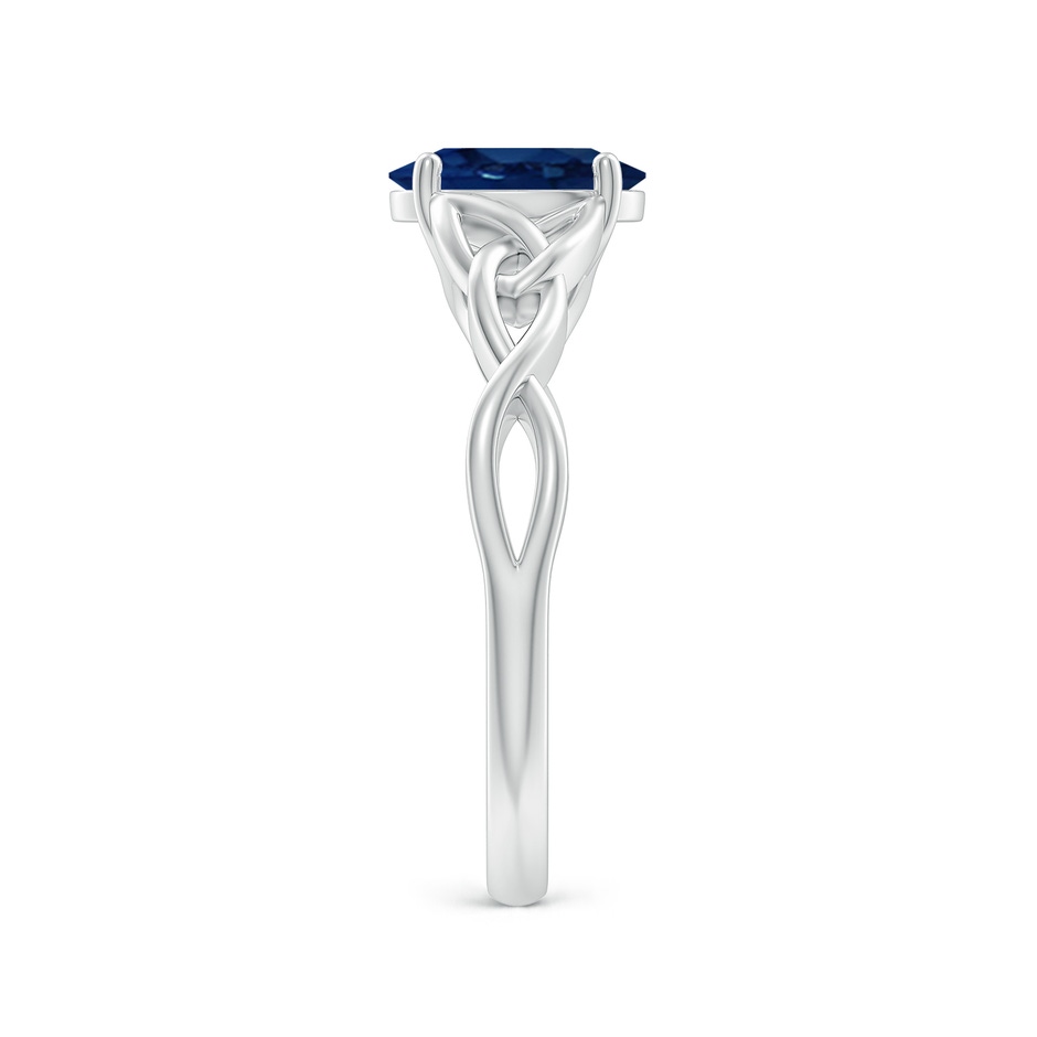 8x6mm AA Oval Blue Sapphire Celtic Knot Engagement Ring in White Gold side 299