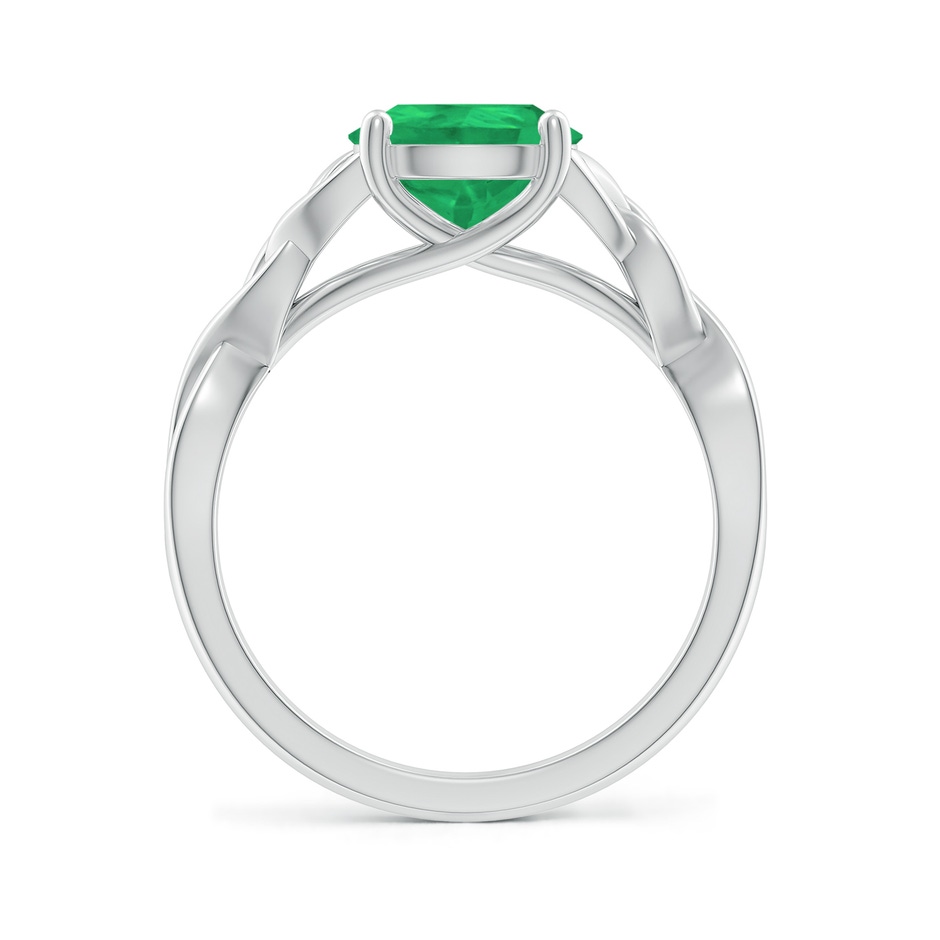 10x8mm A Pear-Shaped Emerald Celtic Knot Engagement Ring in White Gold side 199