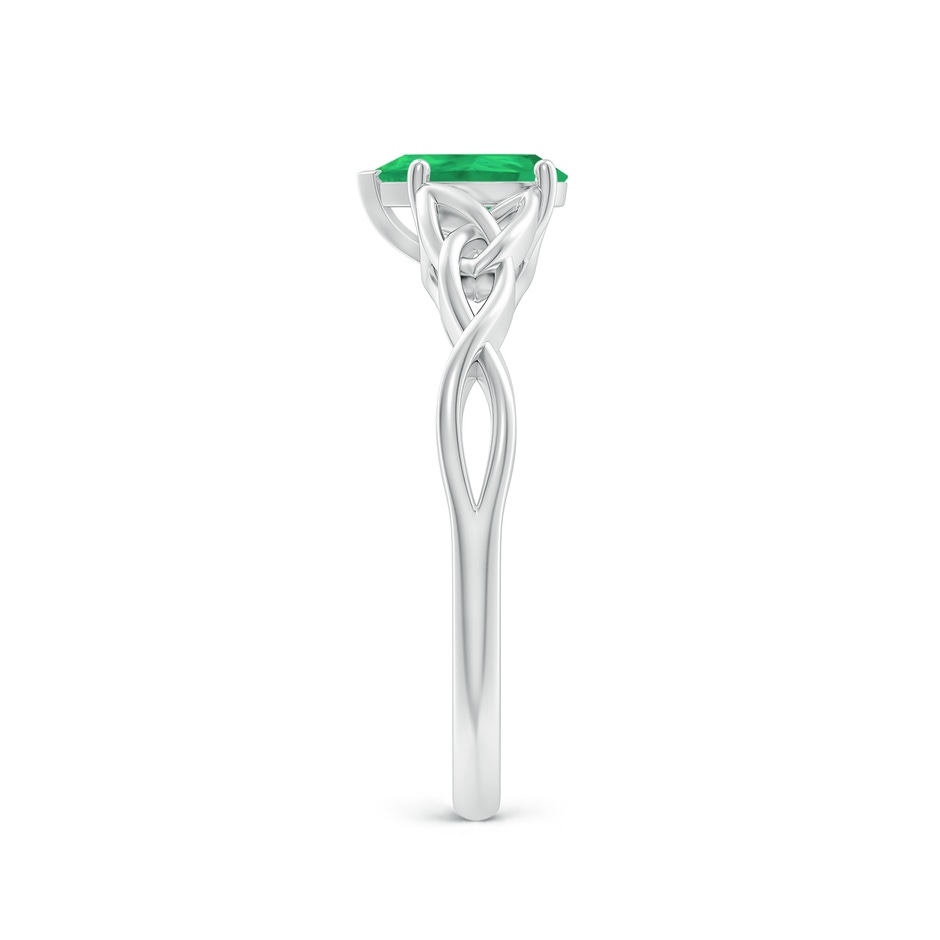 7x5mm A Pear-Shaped Emerald Celtic Knot Engagement Ring in P950 Platinum side 299