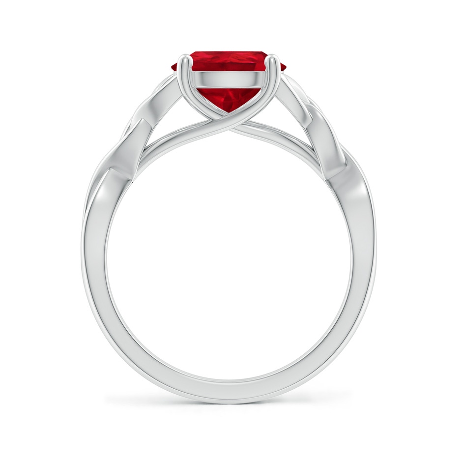 10x8mm AAA Pear-Shaped Ruby Celtic Knot Engagement Ring in P950 Platinum side 199
