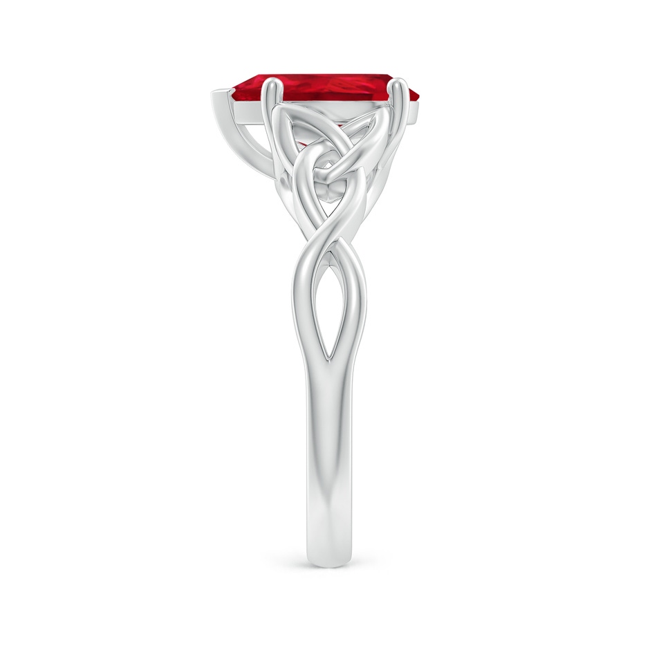 10x8mm AAA Pear-Shaped Ruby Celtic Knot Engagement Ring in P950 Platinum side 299