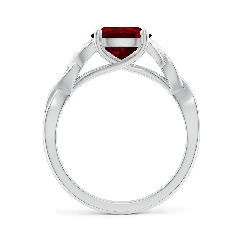 10x8mm AAAA Pear-Shaped Ruby Celtic Knot Engagement Ring in White Gold side 199