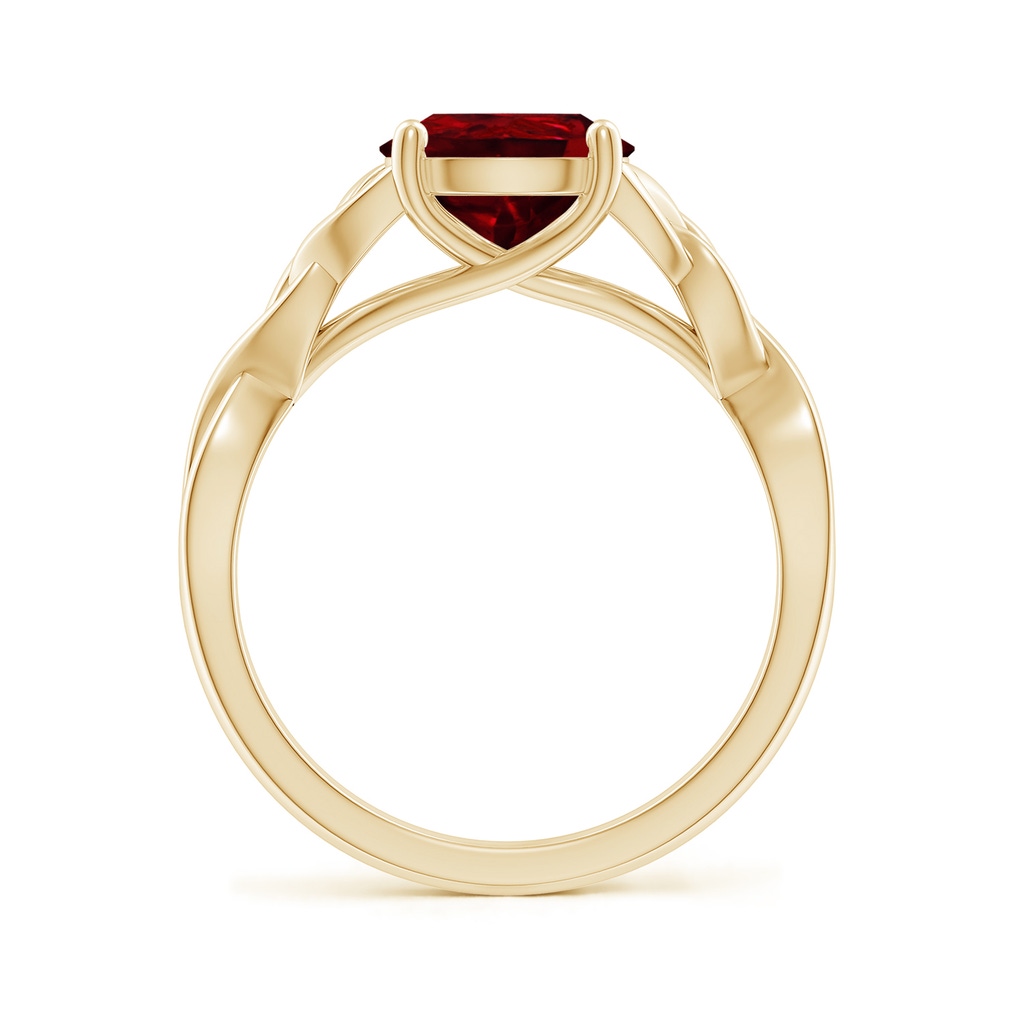 10x8mm AAAA Pear-Shaped Ruby Celtic Knot Engagement Ring in Yellow Gold - side 199