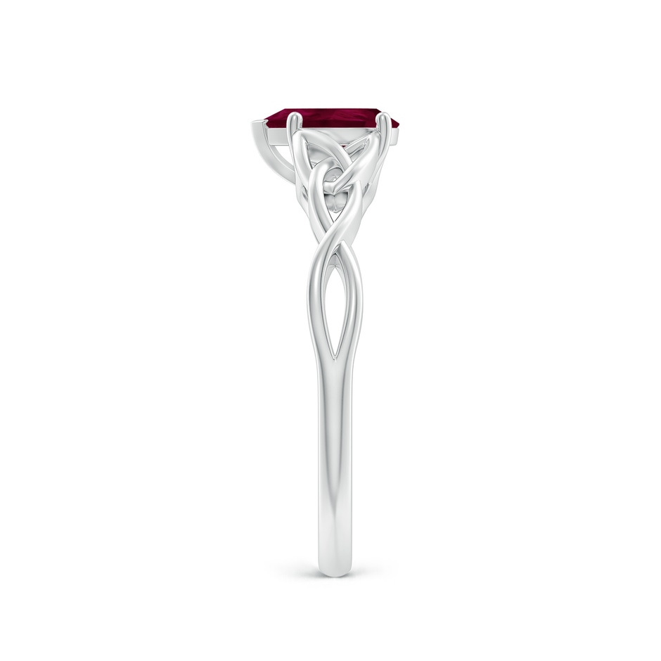 7x5mm A Pear-Shaped Ruby Celtic Knot Engagement Ring in P950 Platinum side 299