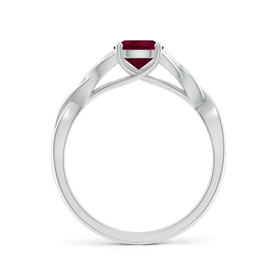 8x6mm A Pear-Shaped Ruby Celtic Knot Engagement Ring in P950 Platinum side 199
