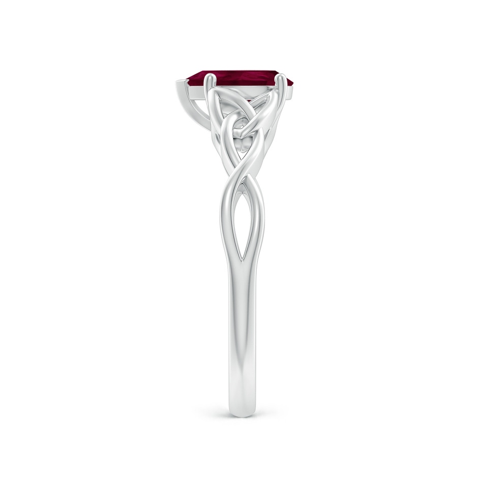 8x6mm A Pear-Shaped Ruby Celtic Knot Engagement Ring in P950 Platinum side 299