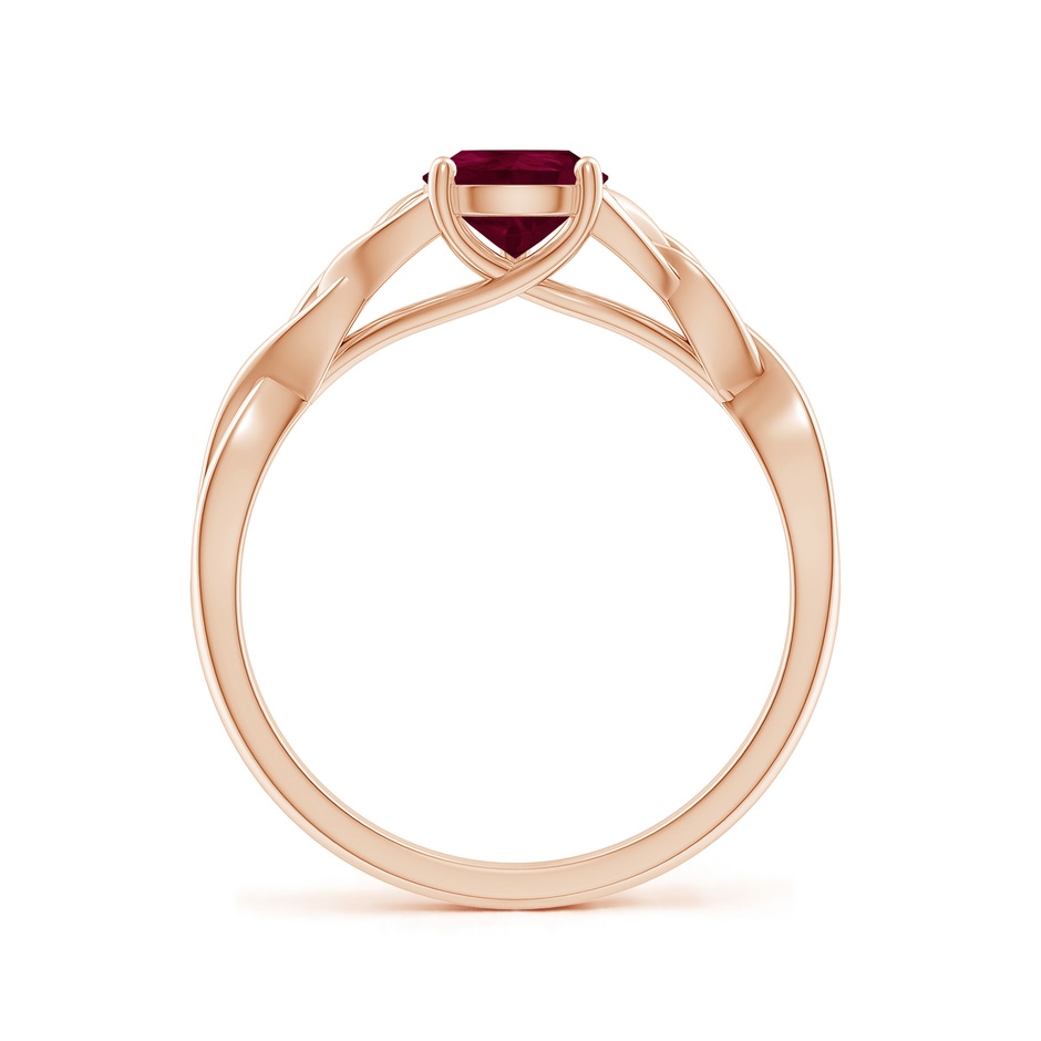 8x6mm A Pear-Shaped Ruby Celtic Knot Engagement Ring in Rose Gold side 199