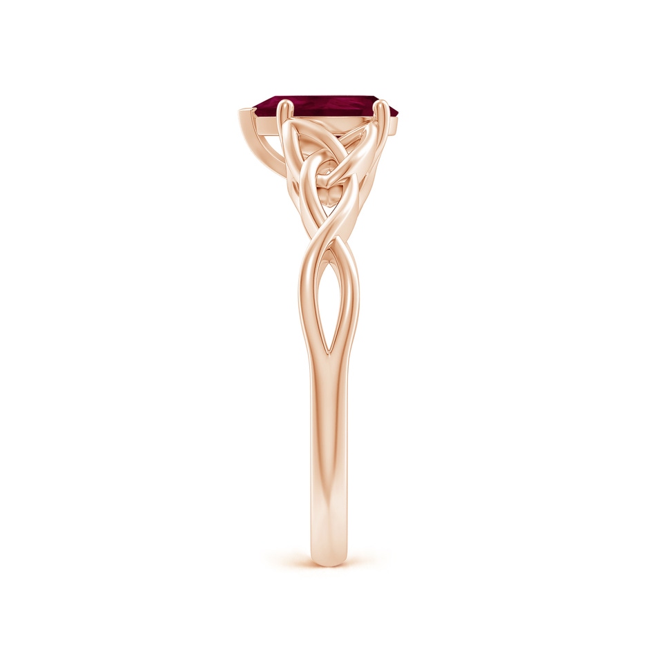 8x6mm A Pear-Shaped Ruby Celtic Knot Engagement Ring in Rose Gold side 299