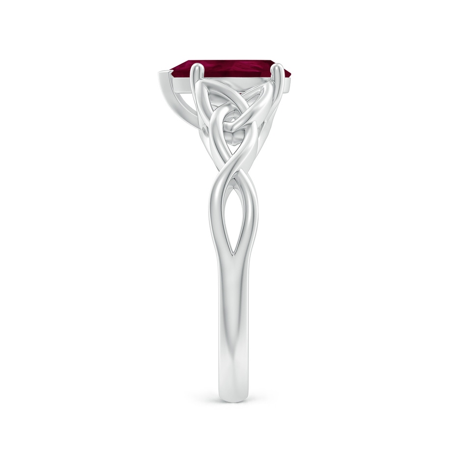 9x7mm A Pear-Shaped Ruby Celtic Knot Engagement Ring in P950 Platinum side 299