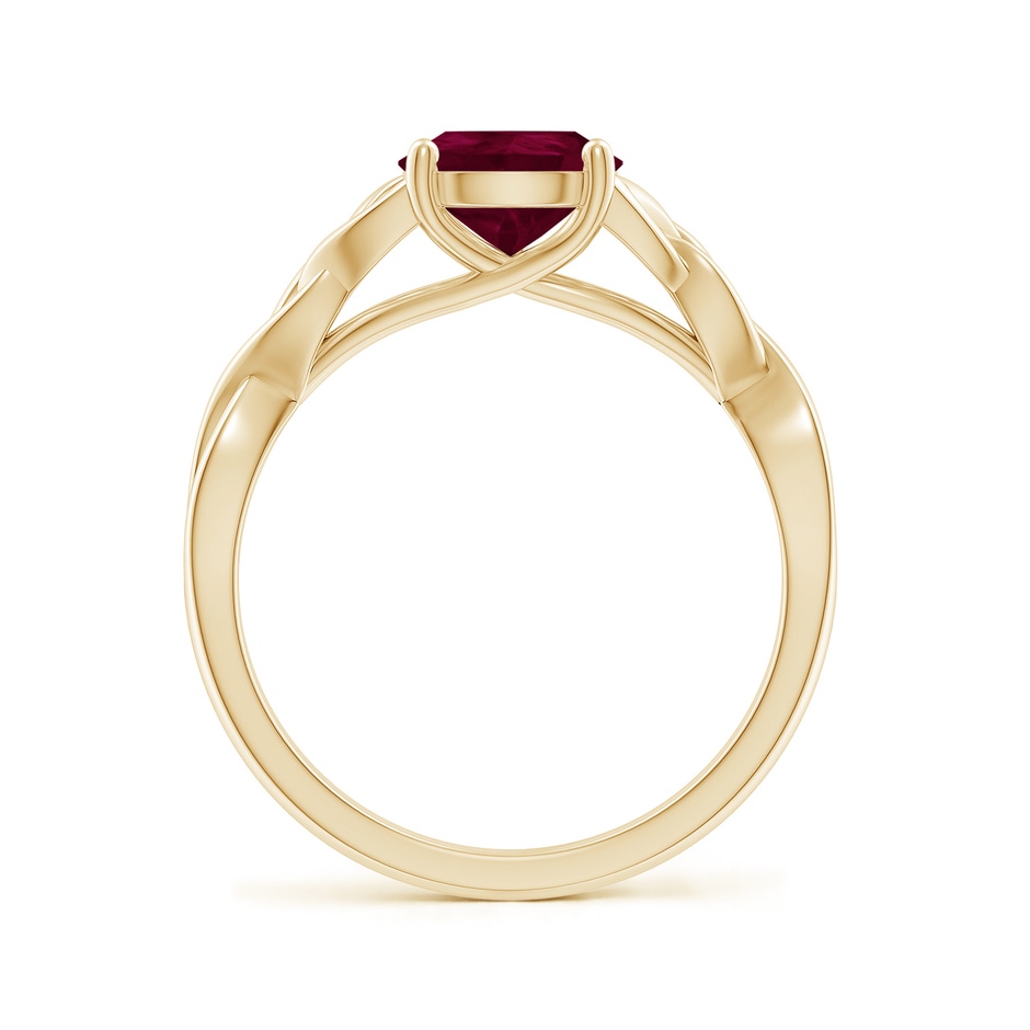 9x7mm A Pear-Shaped Ruby Celtic Knot Engagement Ring in Yellow Gold side 199
