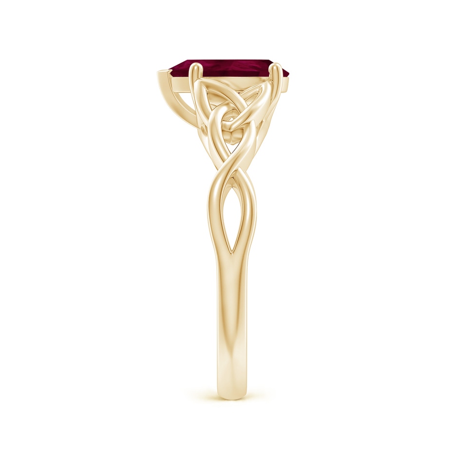 9x7mm A Pear-Shaped Ruby Celtic Knot Engagement Ring in Yellow Gold side 299