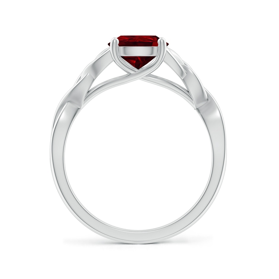 9x7mm AAAA Pear-Shaped Ruby Celtic Knot Engagement Ring in P950 Platinum side 199