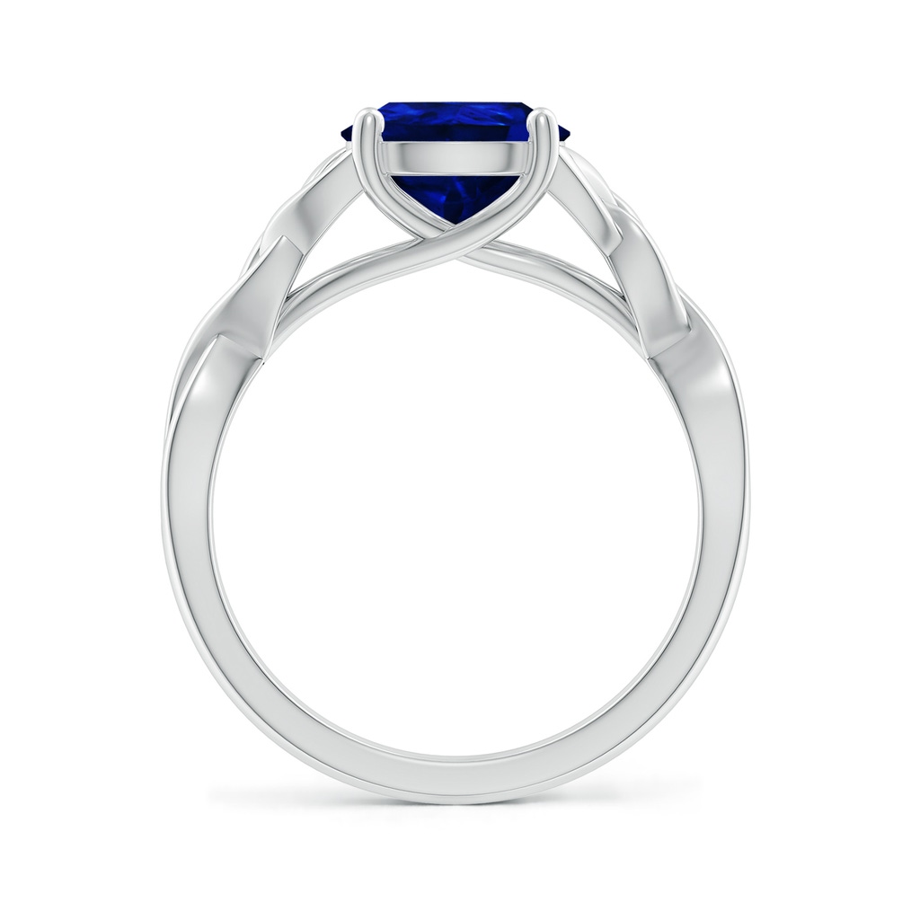 10x8mm Lab-Grown Pear-Shaped Blue Sapphire Celtic Knot Engagement Ring in P950 Platinum - side 199
