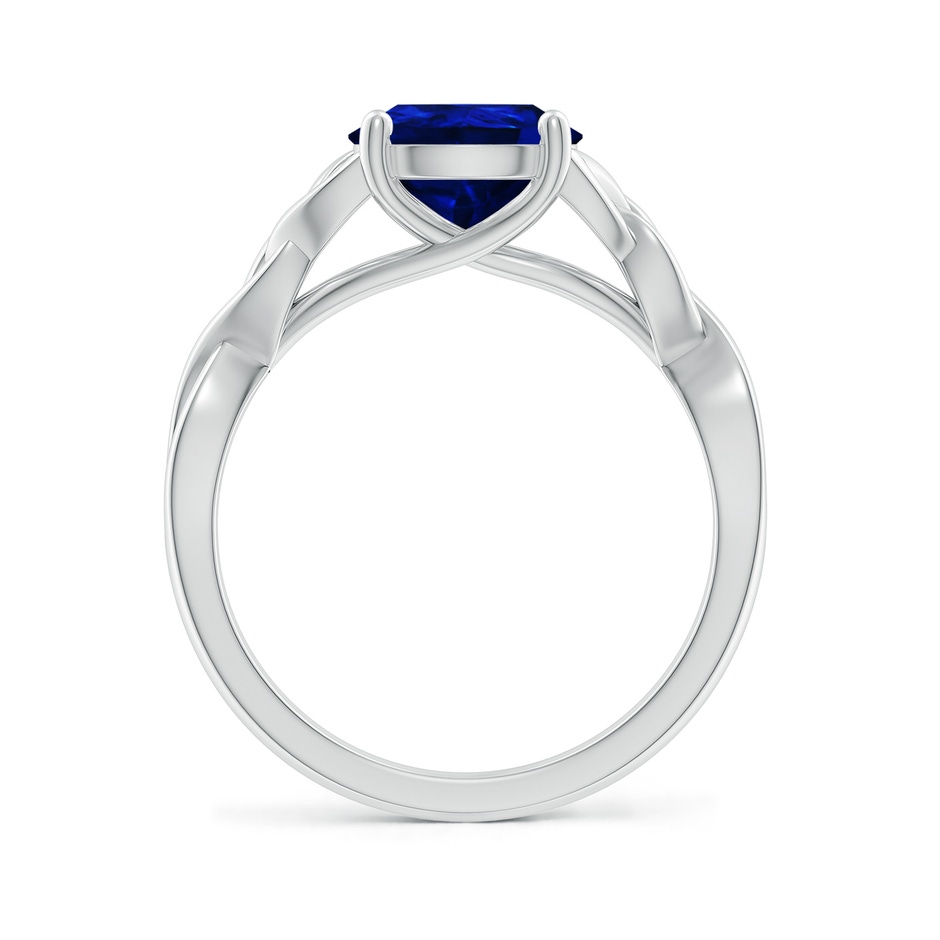 10x8mm AAAA Pear-Shaped Blue Sapphire Celtic Knot Engagement Ring in P950 Platinum side 199