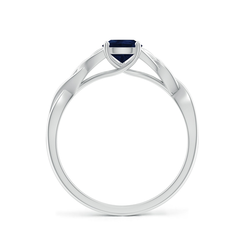 7x5mm A Pear-Shaped Blue Sapphire Celtic Knot Engagement Ring in White Gold side 199
