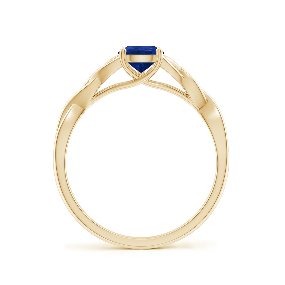 7x5mm AAA Pear-Shaped Blue Sapphire Celtic Knot Engagement Ring in Yellow Gold side 199