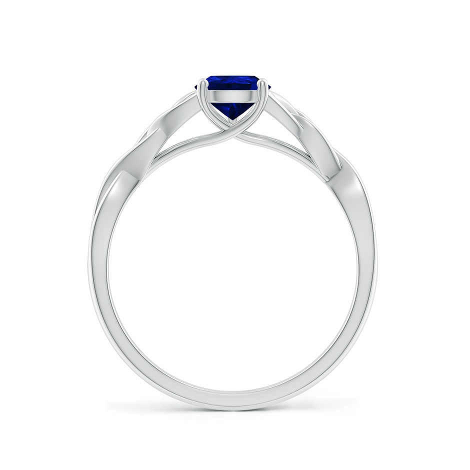 7x5mm Lab-Grown Pear-Shaped Blue Sapphire Celtic Knot Engagement Ring in P950 Platinum side 199