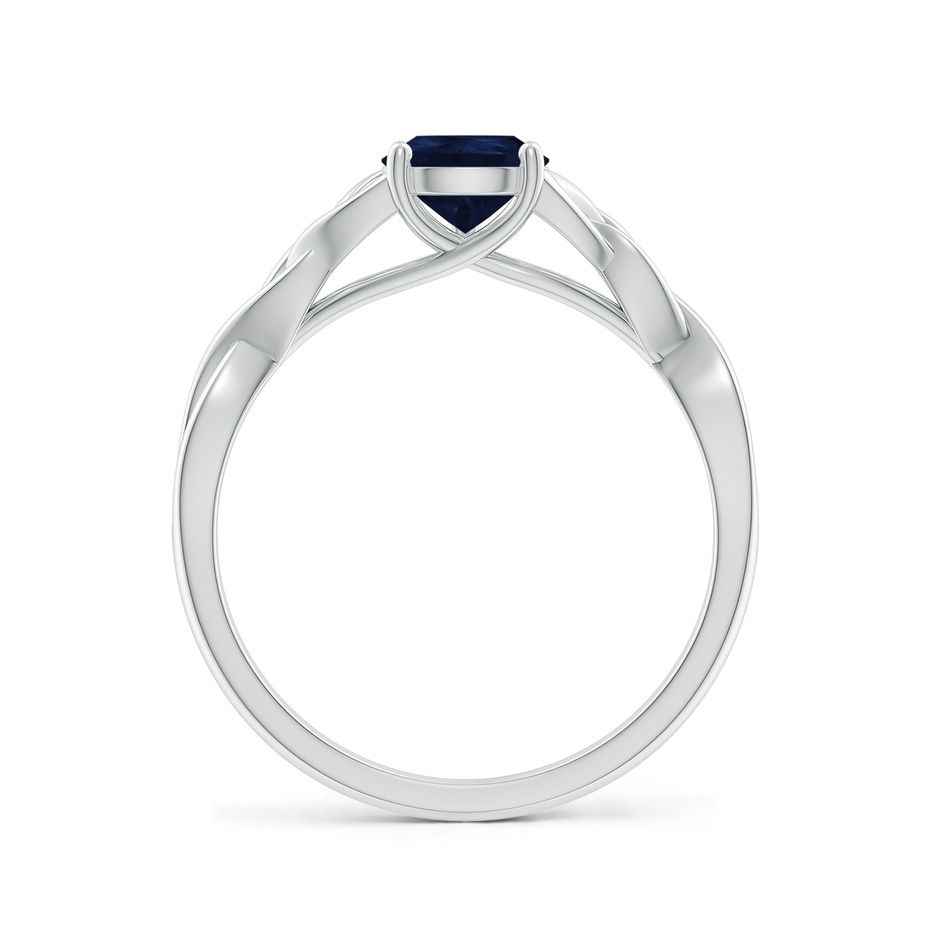8x6mm A Pear-Shaped Blue Sapphire Celtic Knot Engagement Ring in White Gold side 199