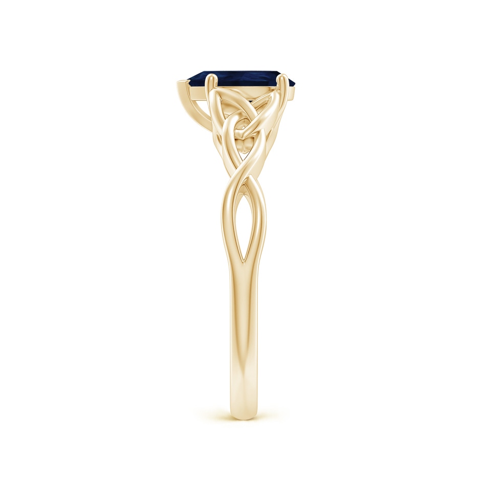 8x6mm A Pear-Shaped Blue Sapphire Celtic Knot Engagement Ring in Yellow Gold side 299