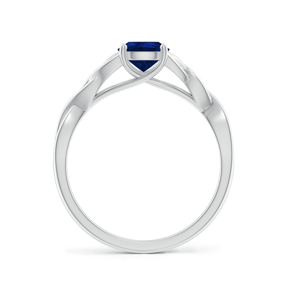 8x6mm AA Pear-Shaped Blue Sapphire Celtic Knot Engagement Ring in White Gold side 199
