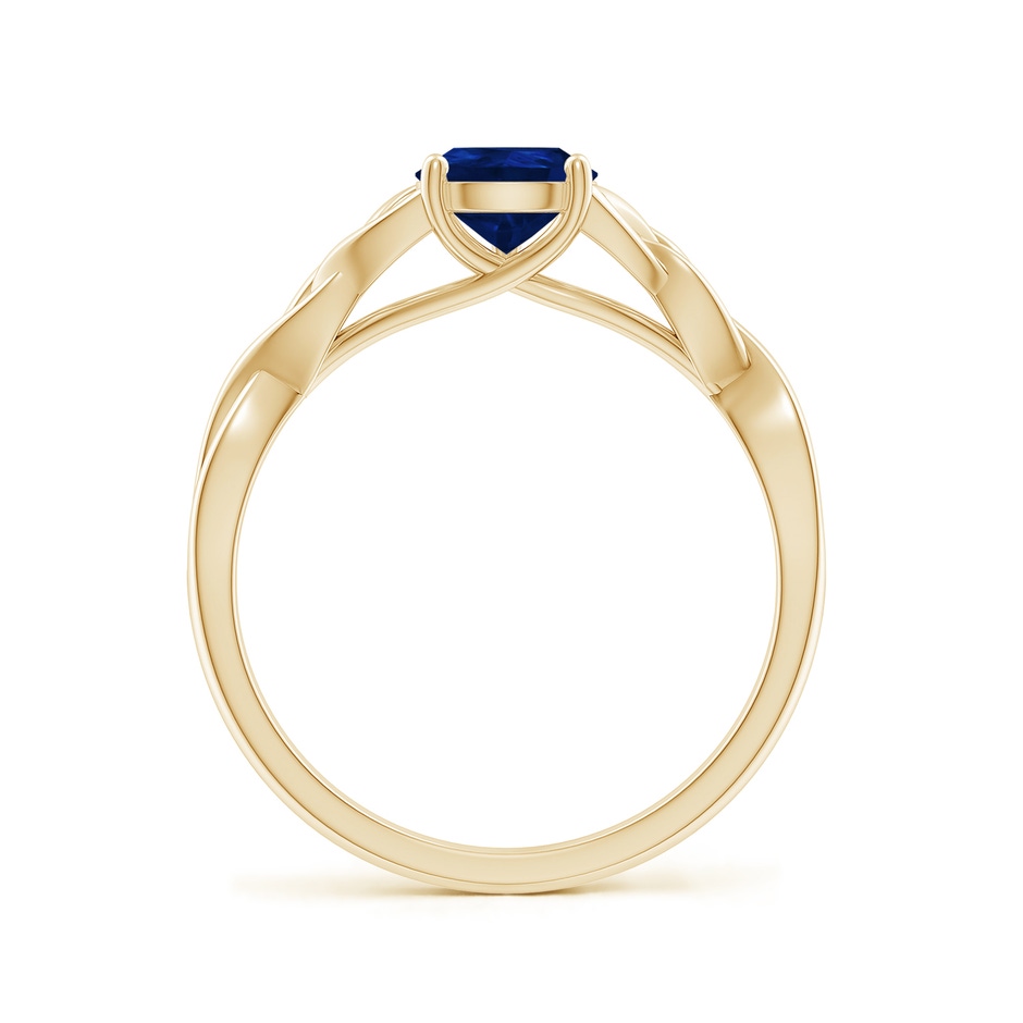 8x6mm AA Pear-Shaped Blue Sapphire Celtic Knot Engagement Ring in Yellow Gold side 199