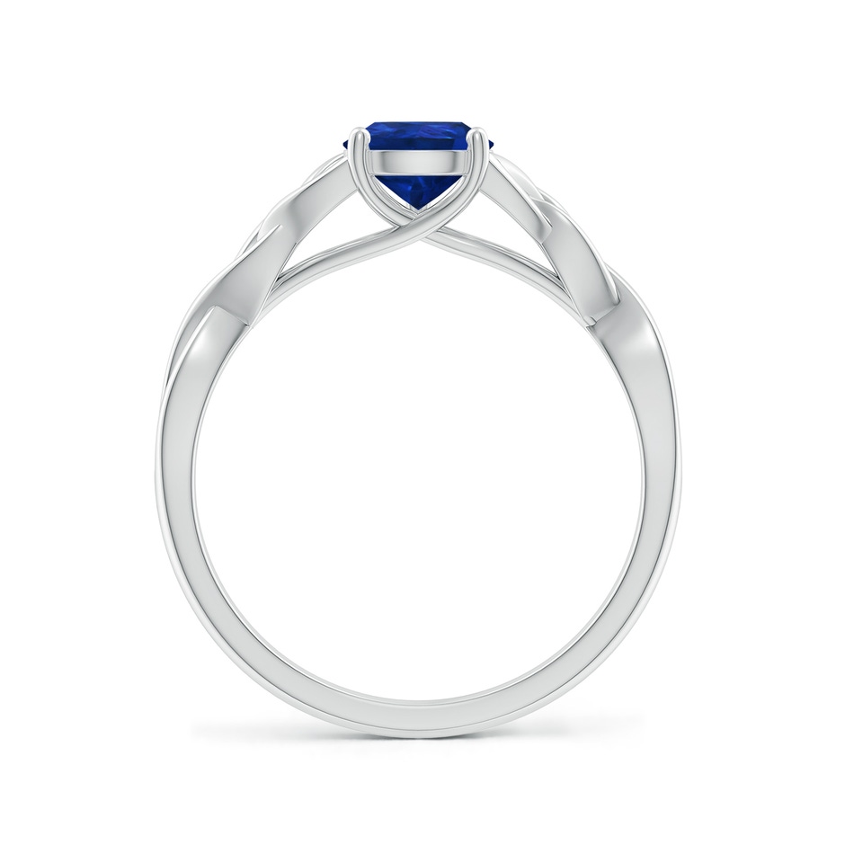 8x6mm AAA Pear-Shaped Blue Sapphire Celtic Knot Engagement Ring in White Gold side 199