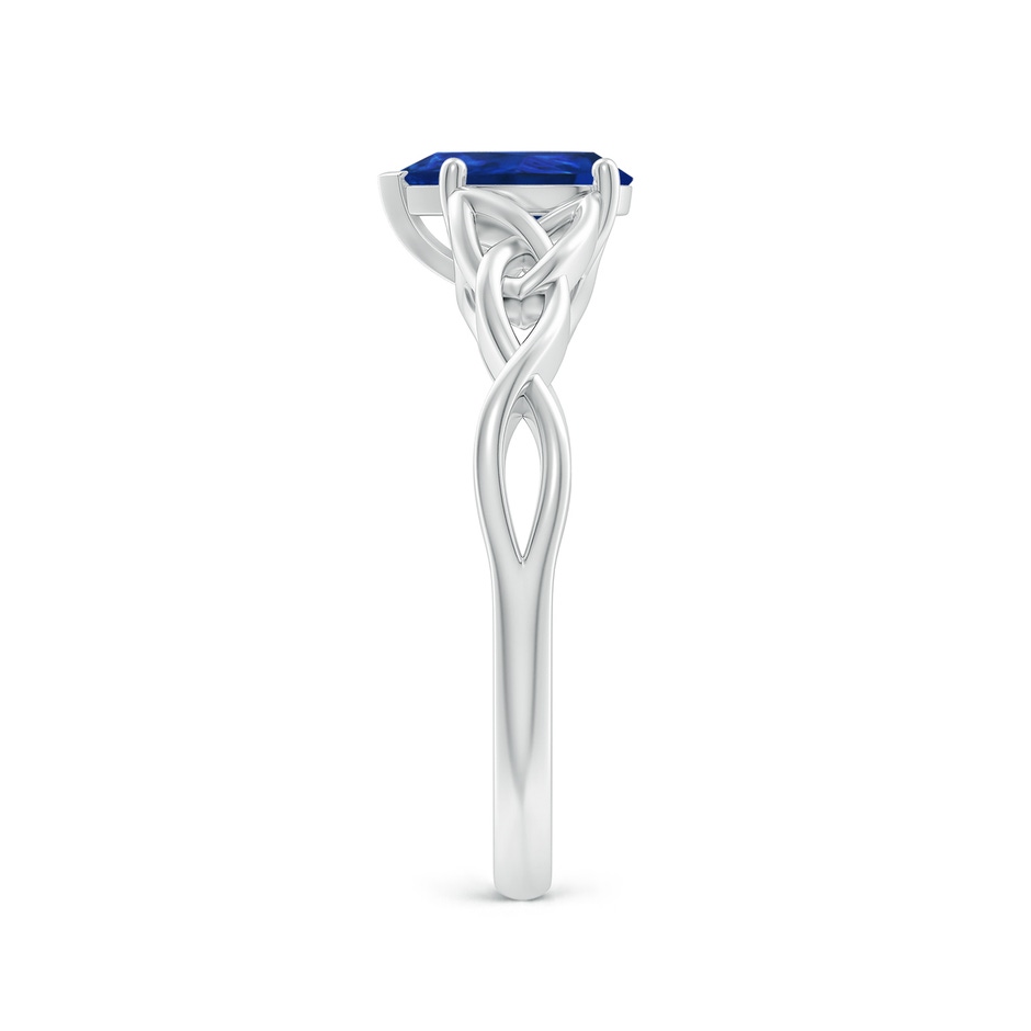 8x6mm AAA Pear-Shaped Blue Sapphire Celtic Knot Engagement Ring in White Gold side 299