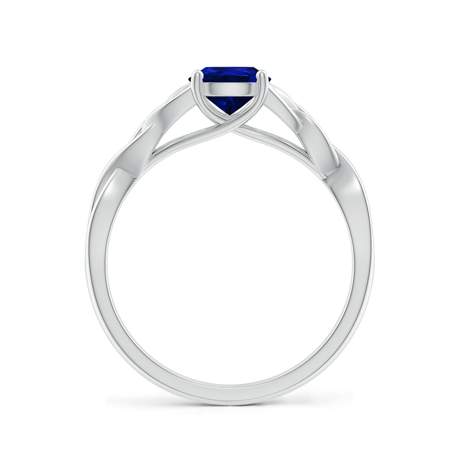8x6mm Lab-Grown Pear-Shaped Blue Sapphire Celtic Knot Engagement Ring in White Gold side 199