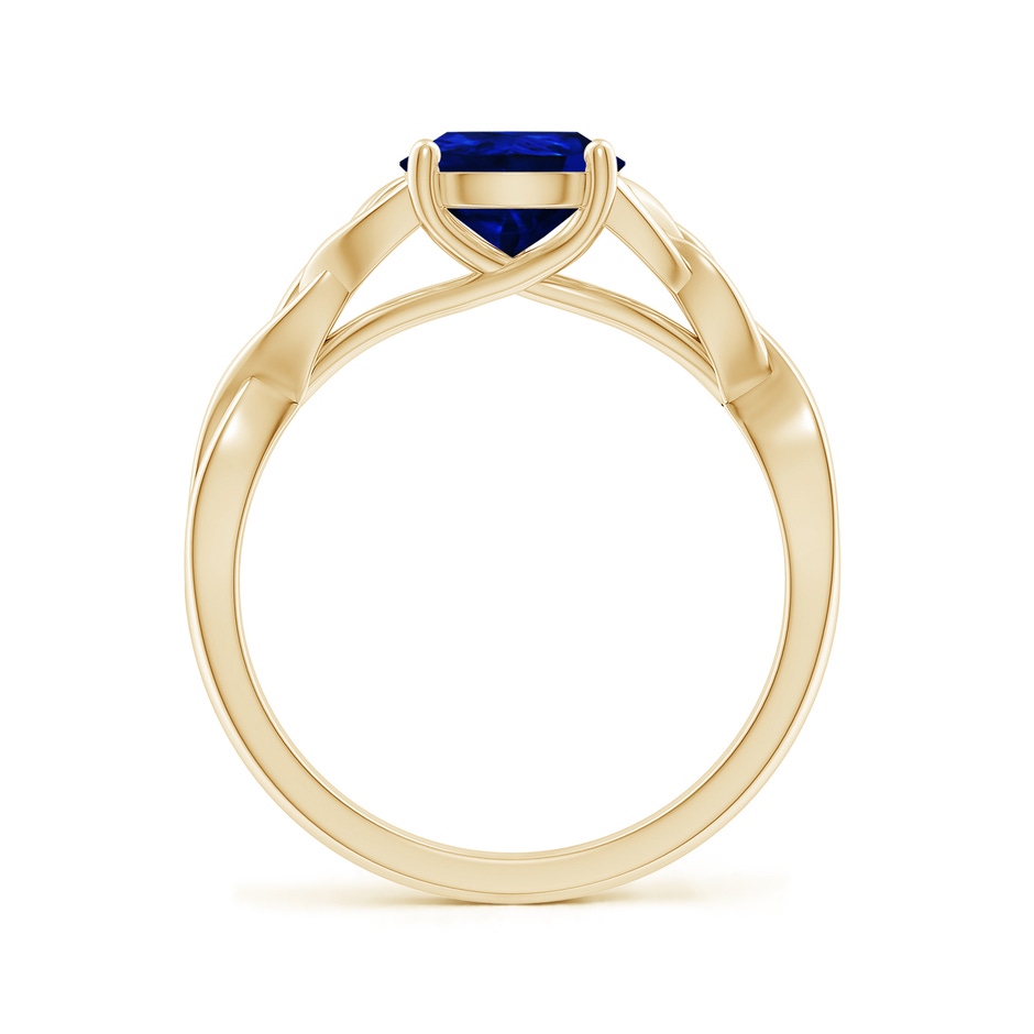9x7mm AAAA Pear-Shaped Blue Sapphire Celtic Knot Engagement Ring in Yellow Gold side 199