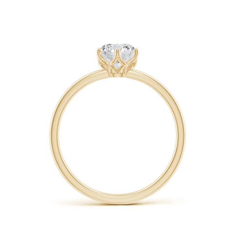 5.9mm HSI2 Round Diamond Solitaire Classic Engagement Ring in 18K Yellow Gold