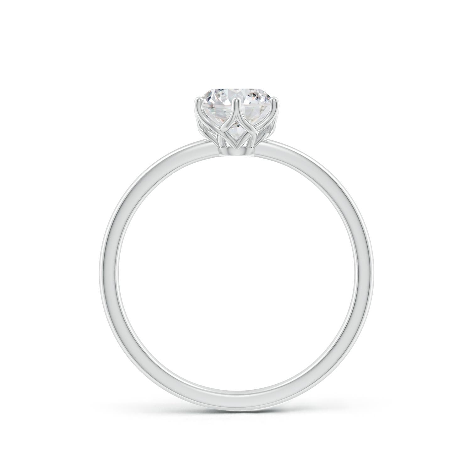 5.9mm HSI2 Round Diamond Solitaire Classic Engagement Ring in White Gold - side 2