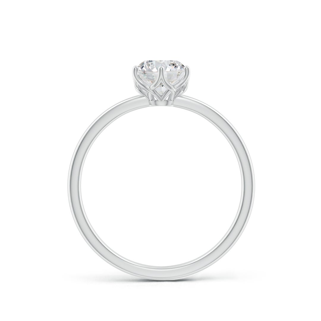5.9mm HSI2 Round Diamond Solitaire Classic Engagement Ring in White Gold - side 2