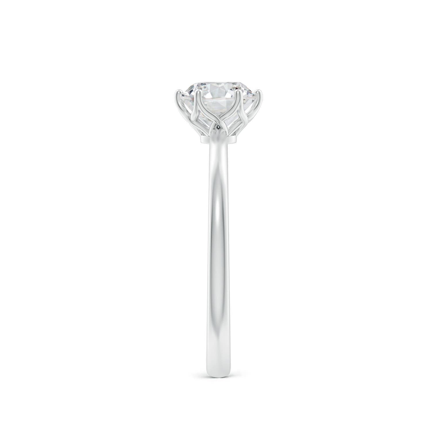 5.9mm HSI2 Round Diamond Solitaire Classic Engagement Ring in White Gold - side 3