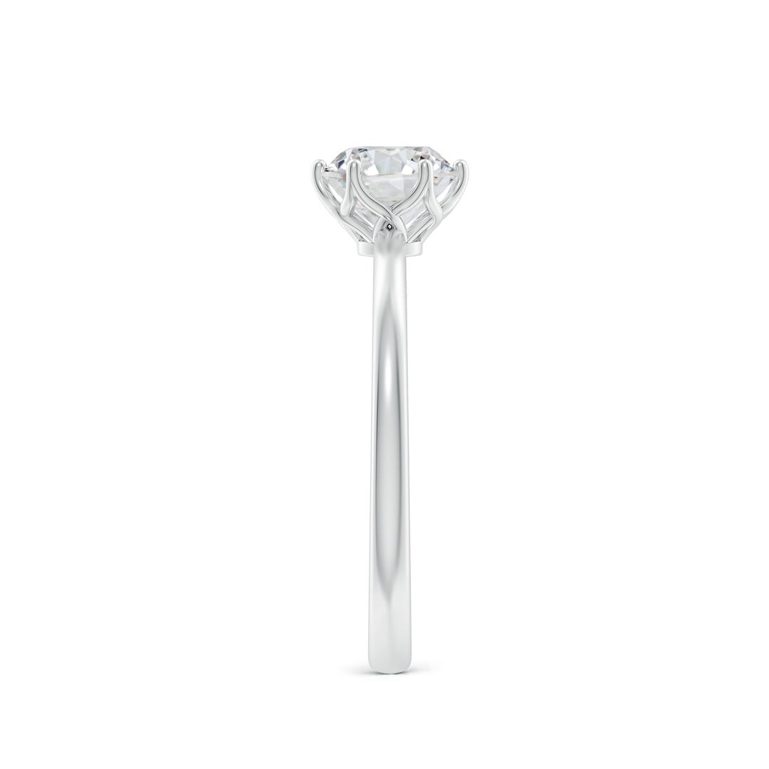 5.9mm HSI2 Round Diamond Solitaire Classic Engagement Ring in White Gold - side 3