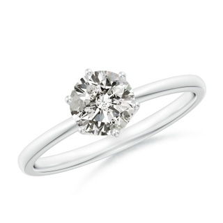 5.9mm KI3 Round Diamond Solitaire Classic Engagement Ring in White Gold