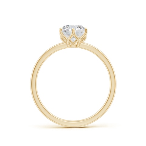 6.4mm HSI2 Round Diamond Solitaire Classic Engagement Ring in 18K Yellow Gold