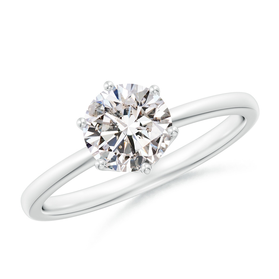 6.4mm IJI1I2 Round Diamond Solitaire Classic Engagement Ring in P950 Platinum 