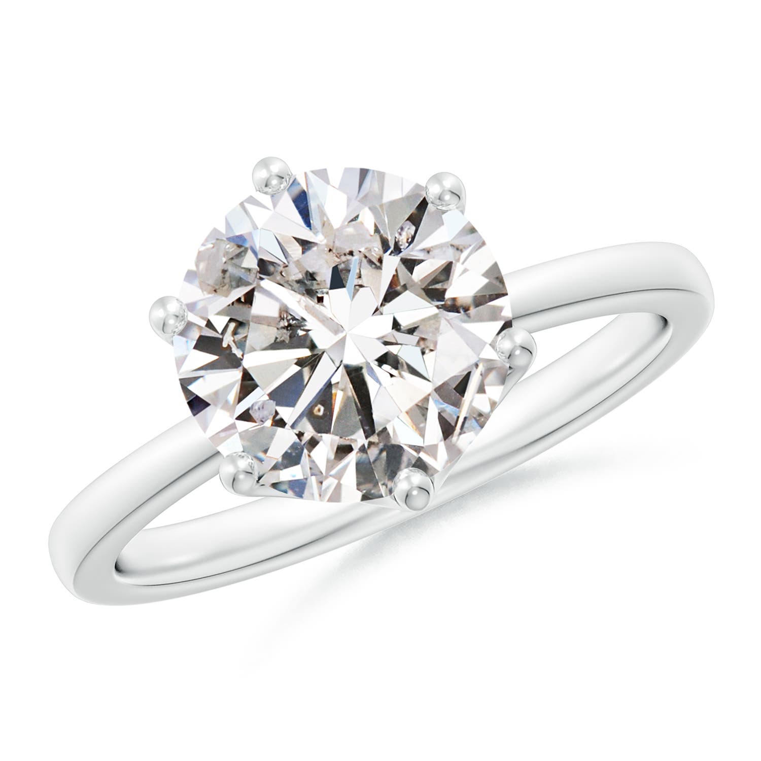 9.2mm IJI1I2 Round Diamond Solitaire Classic Engagement Ring in P950 Platinum