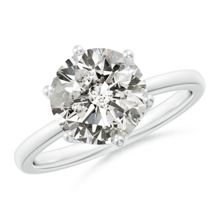 9.2mm KI3 Round Diamond Solitaire Classic Engagement Ring in White Gold