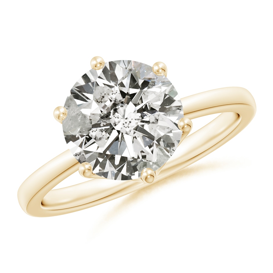 9.2mm KI3 Round Diamond Solitaire Classic Engagement Ring in Yellow Gold 