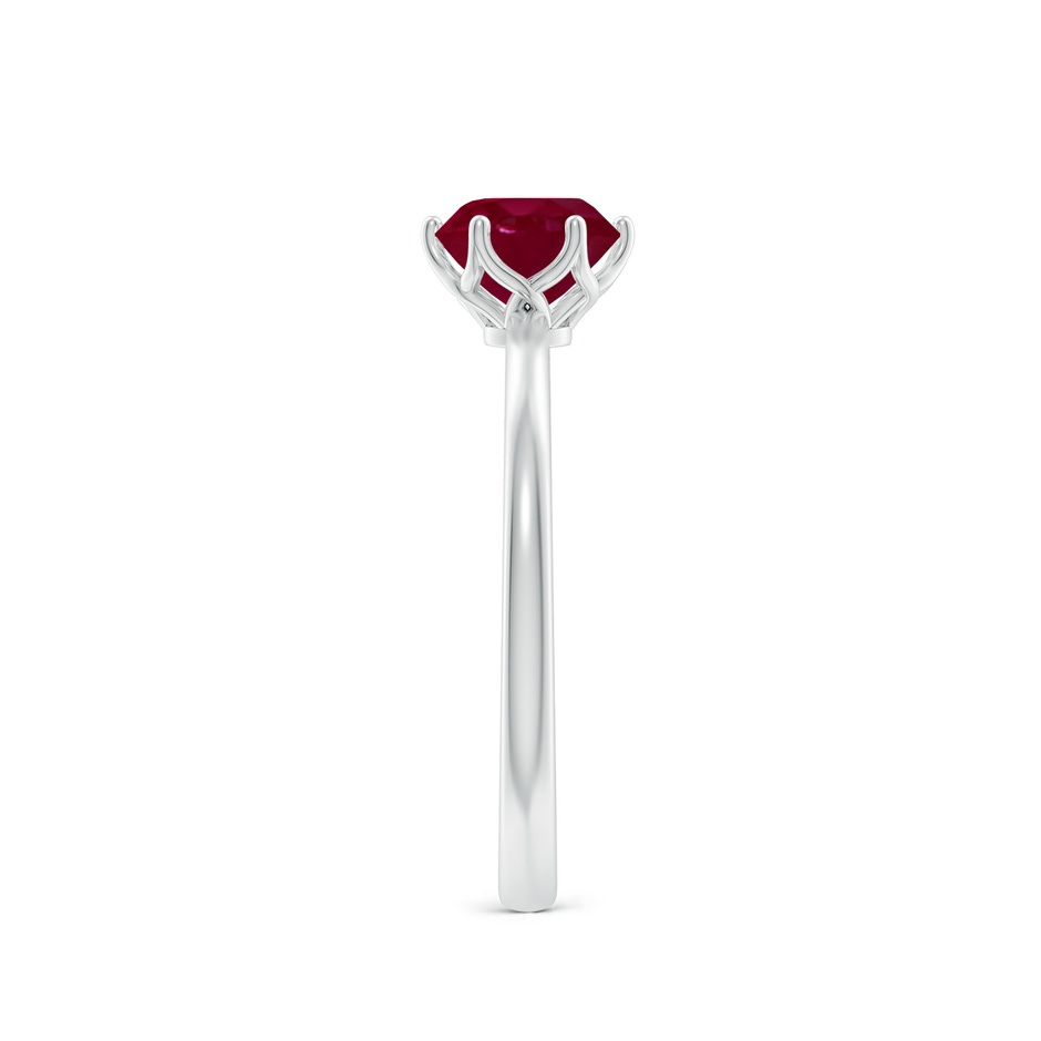 6mm A Round Ruby Solitaire Classic Engagement Ring in P950 Platinum side 299