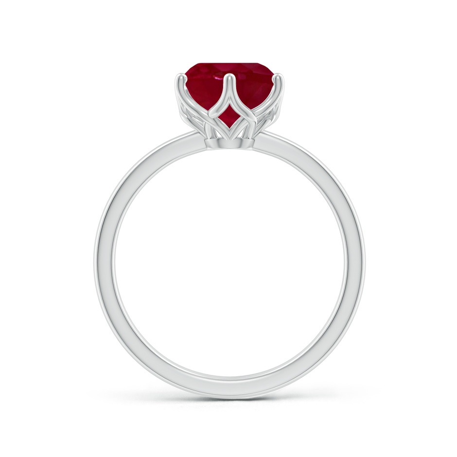 8mm AA Round Ruby Solitaire Classic Engagement Ring in P950 Platinum side 199